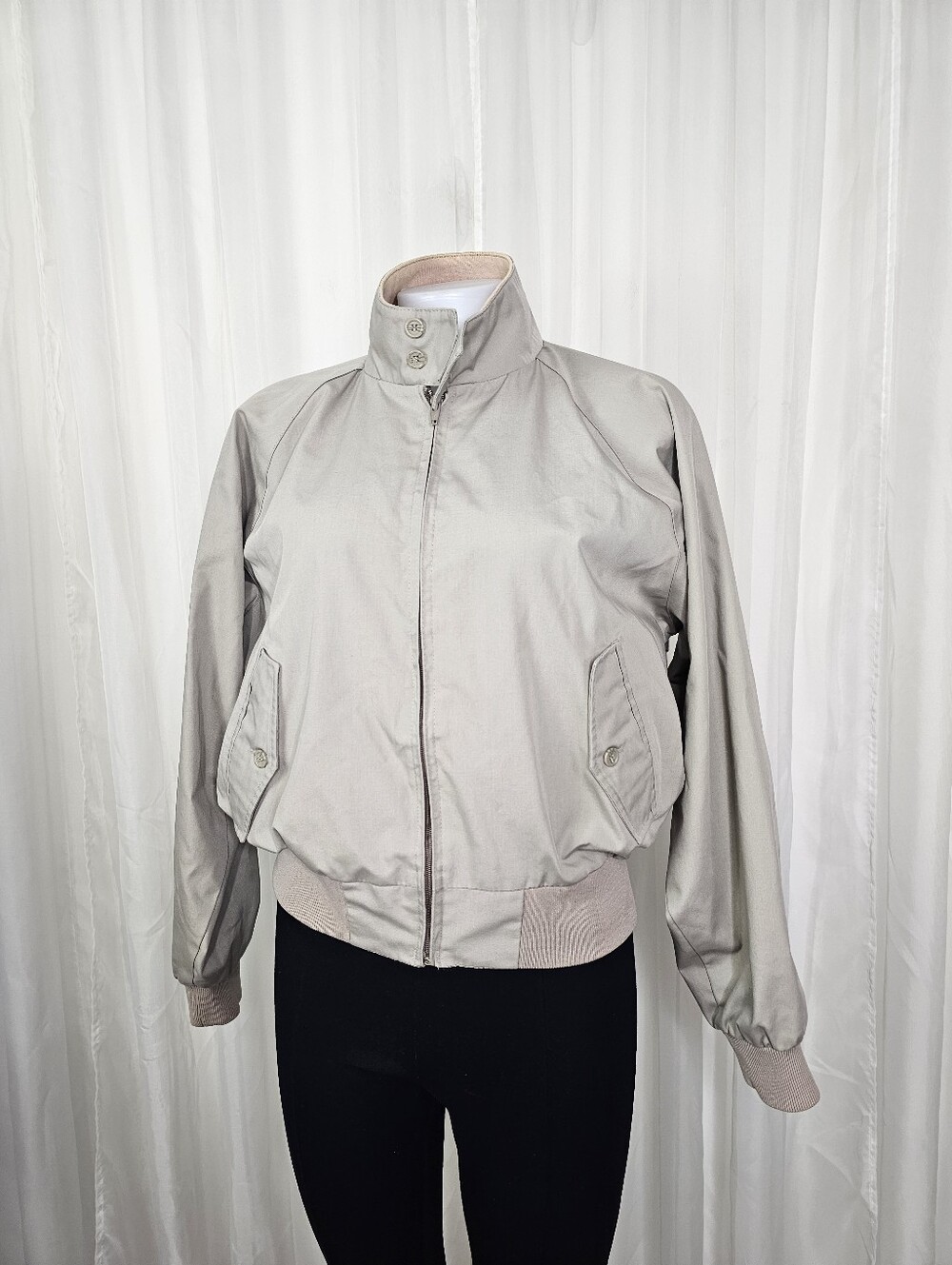 Vintage Field & Stream Tan Harrington Jacket G9 Style Bomber Large Short